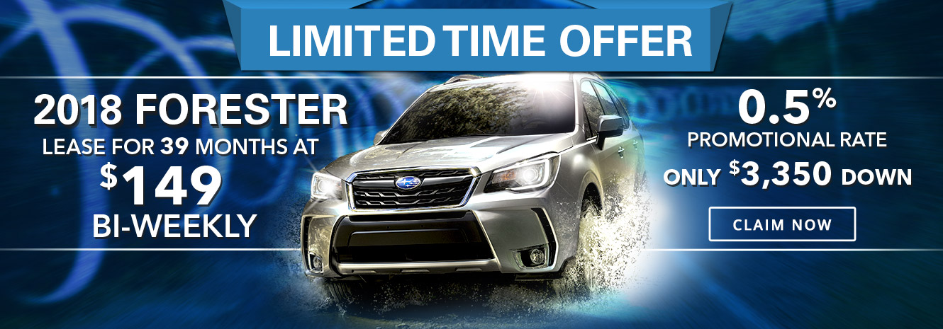 2018 Forester Limited Time Offer from Your Toronto Subaru Dealership